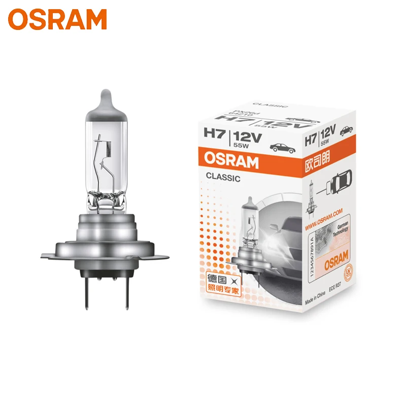 OSRAM H7 12V 55W 64210 3200K стандартный автомобильный головной светильник, сменная автомобильная лампа, OEM качественная лампа(одинарная