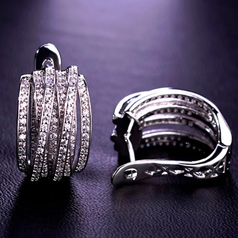 Zlxgirl брендовые медные серьги, ювелирные изделия для женщин, свадебные подарки для пары, модные женские золотые серьги с кубическим цирконием, серьги с ушками