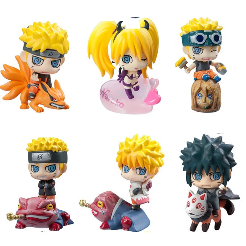 Shuukaku Naruto Shippuden kakahi Hatake Uchiha Sasuke Uzumaki Gaara Bijuu Kyubi Hokage Tobirama Фигурки игрушки модель куклы - Цвет: E In Bag