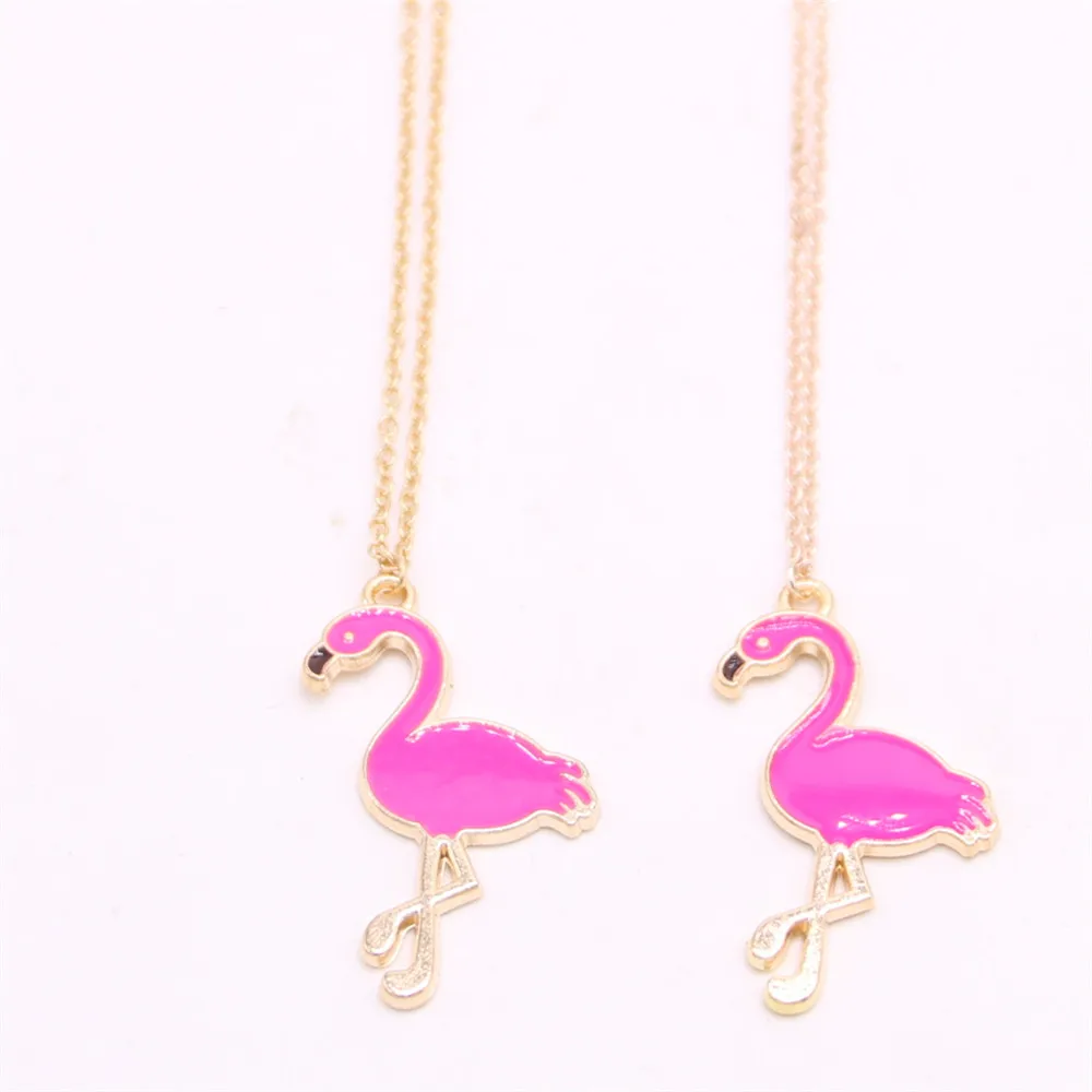 South America style flamingo pendant necklace Lifelike flamingo pendant