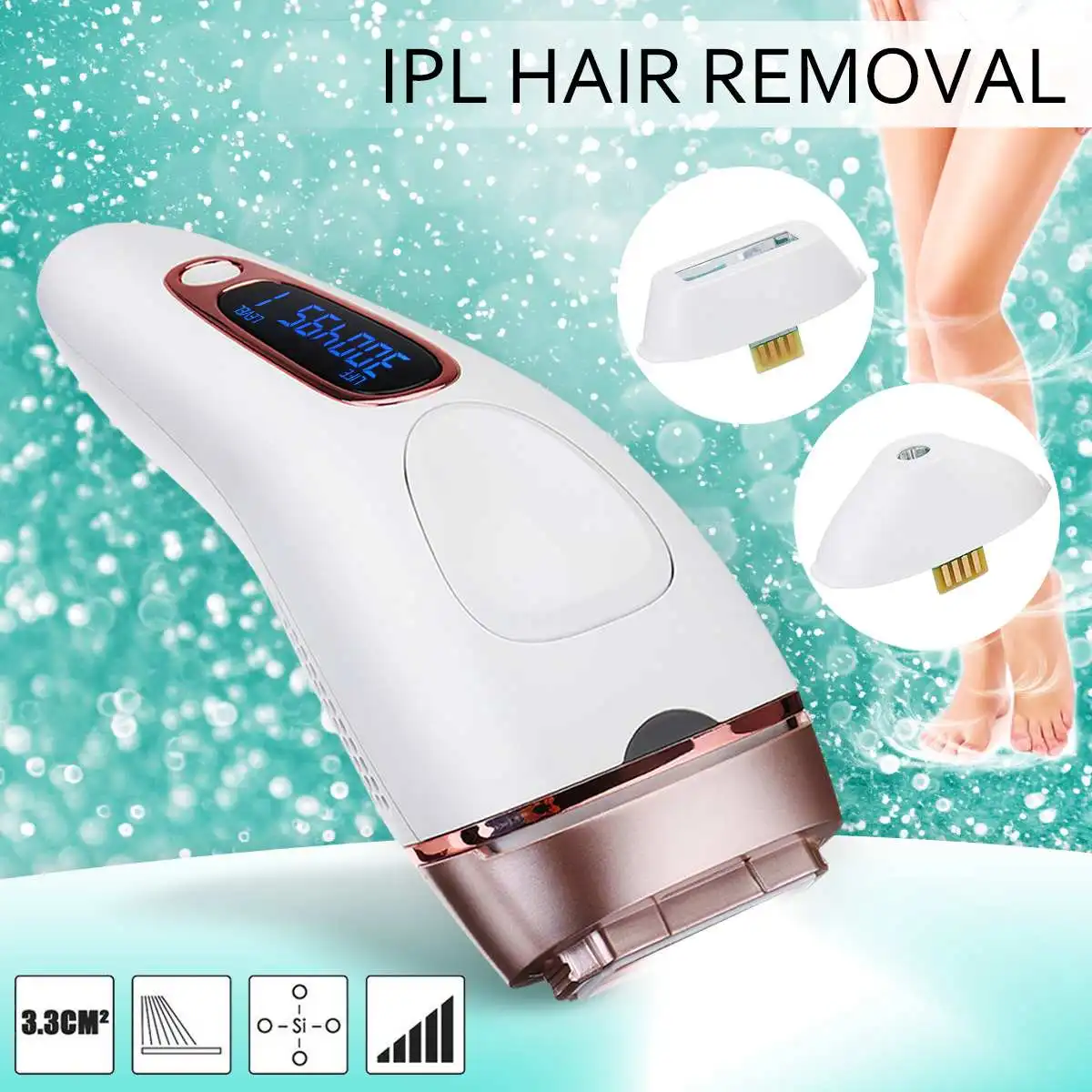 

12V IPL Laser Hair Removal Device 5 level Laser Epilator Armpit Hair Removal machine Eye Protection Light Electric Depilador