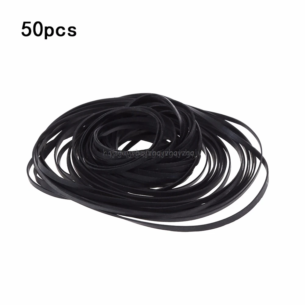 

50PCS Universal Mix Cassette Tape Machine Belts Assorted Common Flat Rubber Belt for Recorders Walkman CD DVD Drive My06 19
