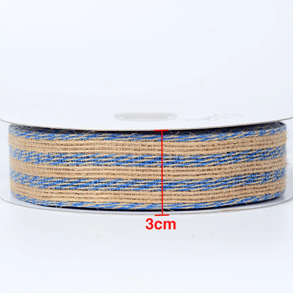 Xugar 2.8cm Fish Silk Linen Ribbon Cable Tie Bouquet Craft Gift Box Packet Ribbon for Clothing Shoes Hats Decoration Accessories