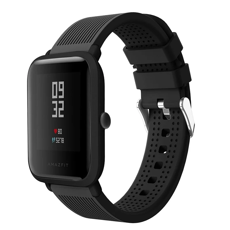 Мягкий силиконовый ремешок для Xiaomi Huami Amazfit Bip BIT PACE Lite Youth 20 мм|Смарт-аксессуары| |