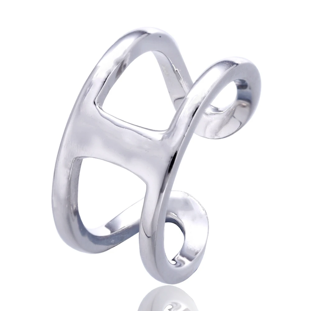 Винтажное модное женское серебряное кольцо с 925 треугольниками и 925 пробы