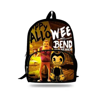 

16-inch Mochila School Backpack Hello Neighbor Funny Game Printing Children School Bags Boys Teenage Girls Casual Backpacks