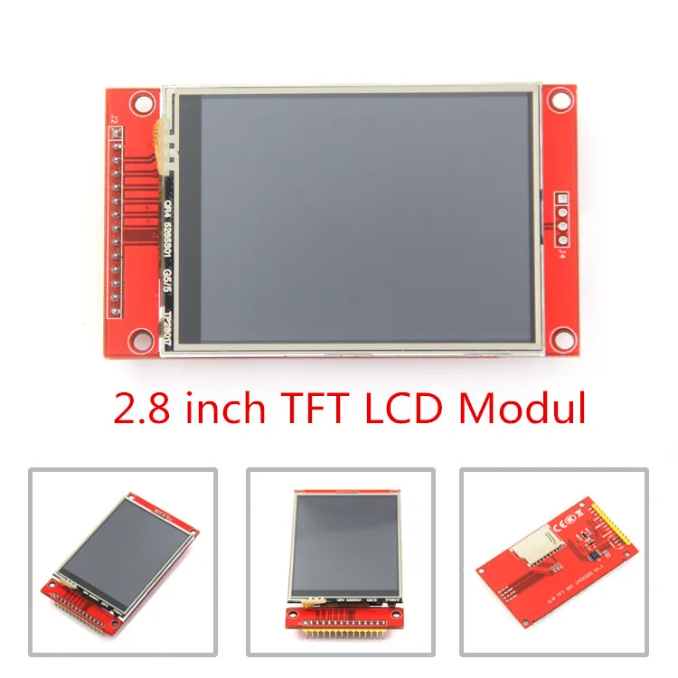 

ЖК-модуль с последовательным портом 2,8 дюйма 240x320 SPI TFT с адаптером PCB Micro SD ILI9341, 5 В/3,3 В, 2,8 дюйма, светодиодный дисплей для интерфейса 5110