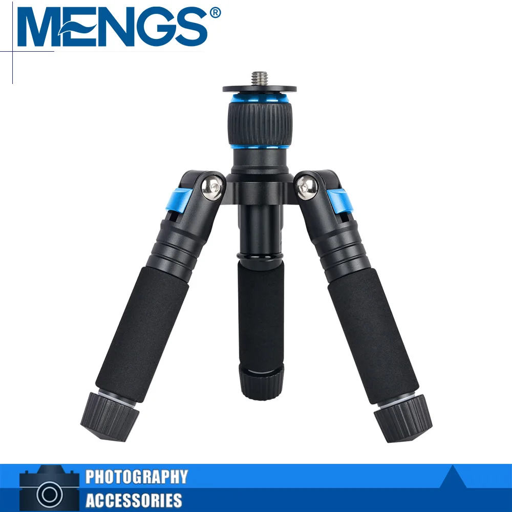 MENGS K521B Blue Tabletop MINI Tripod For Ball Head/Leveling Base