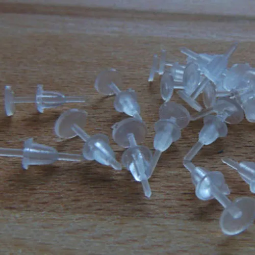 

Post Earring Findings w/ LARGE PADS, Stud & Back Hypoallergic Earring Post with Rubber Backs 3mm or 5mm