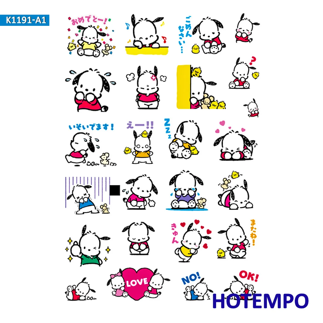 Anime Pochacco Dog Cartoon Cute Stickers for Girl Children Kids Gift DIY Letter Diary Scrapbooking Stationery Pegatinas Stickers Anime Pochacco Dog Cartoon Cute Stickers for Girl Children Kids Gift DIY Letter Diary Scrapbooking Stationery Pegatinas Stickers
