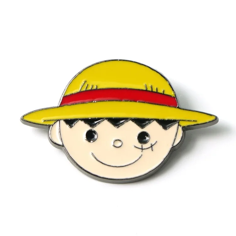 Anime One Piece Skull Enamel Pins Brooch Cosplay Props Devil Fruit Grass Cap Badge Costumes Accessories Monkey D. Luffy Brooches plus size costumes Cosplay Costumes