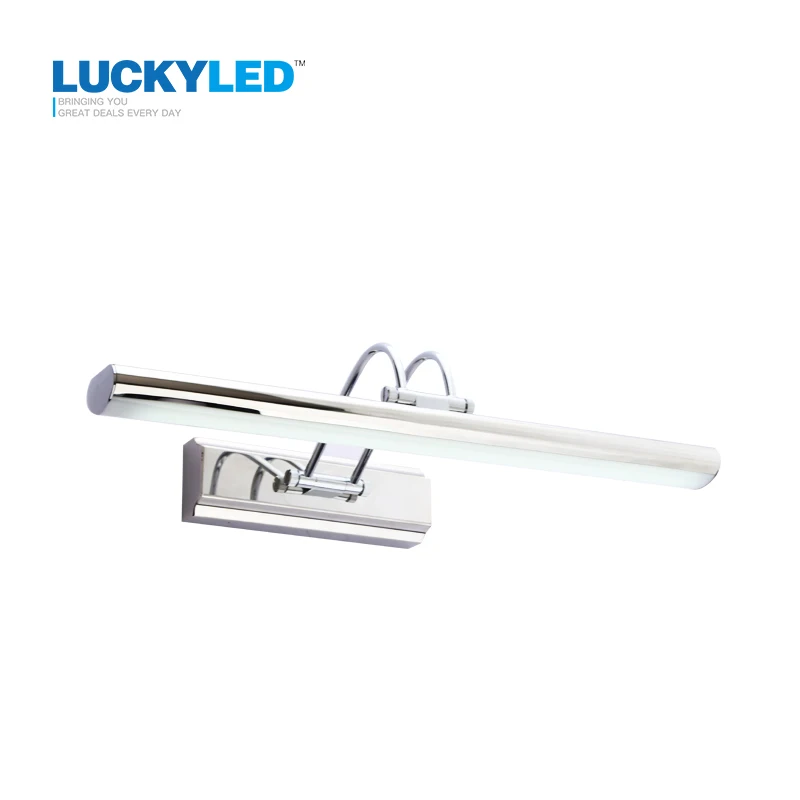  LUCKYLED 42cm 12W Led Mirror Light Stainless Steel AC85-265V Modern Wall Lamp Bathroom Lights Wall  - 32702738154