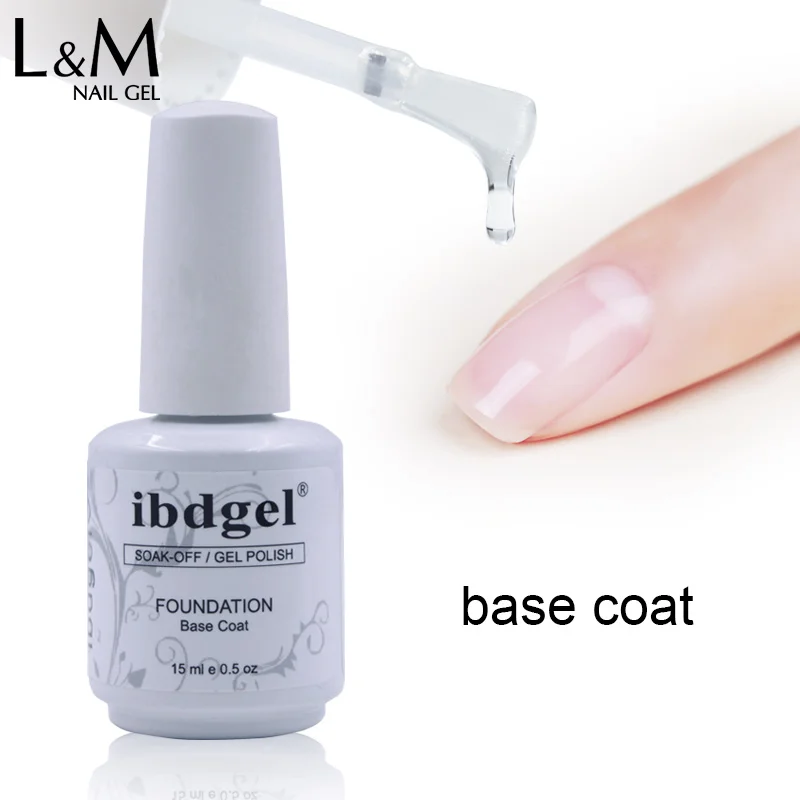 Professional 15ml ibdgel Base Coat Top Coat Gel Lacquer UV Gel Nail