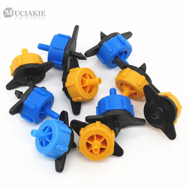 MUCIAKIE 1PC 2L 4L 8L/H Adjustable Flow Pressure Compensating Dripper Emitter Shunt Irrigation Dripper Garden Drip System