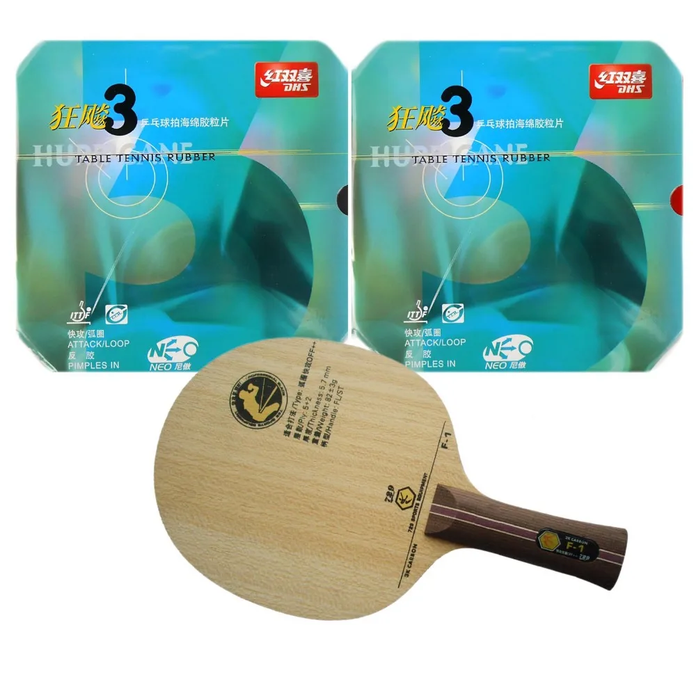 

Pro Combo Racket, RITC 729 F-1 Long Shakehand-FL with 2x DHS NEO Hurricane 3 Rubbers