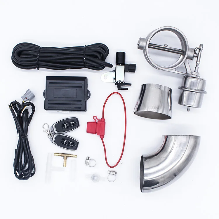 Car Exhaust Cutout Valve Set 2.5" 63mm Vacuum Control Exhaust Cutout
