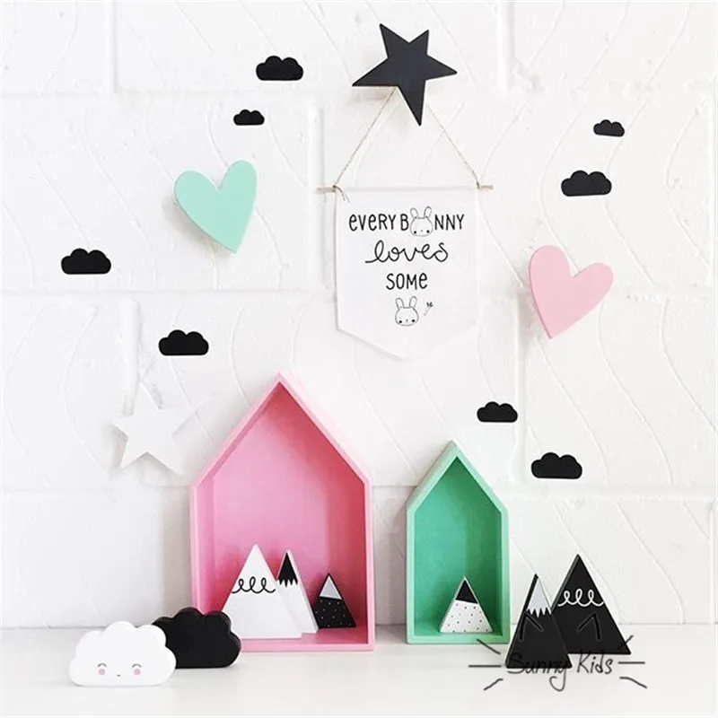 

45Pcs/set 8CM Cute cloud pattern wall decal sticker for children room custom decal stickers removable bed background decal