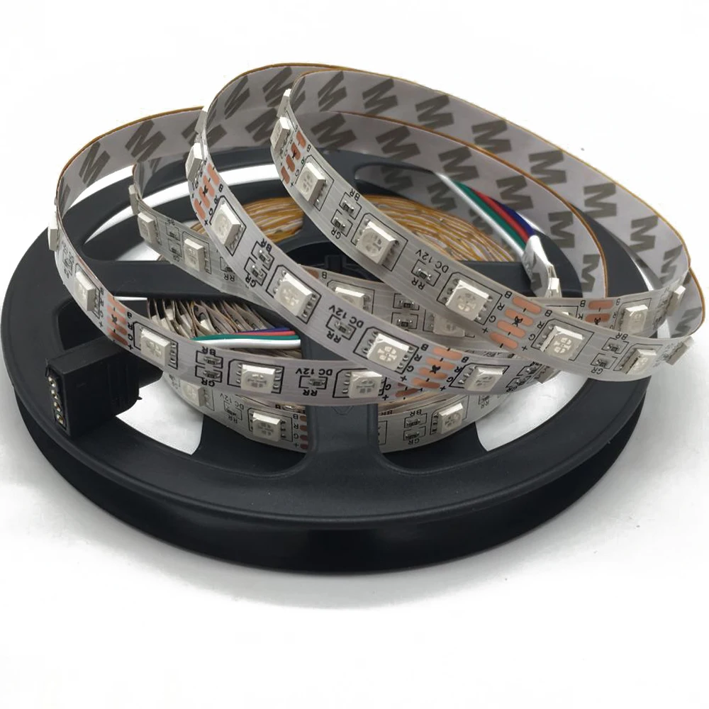 Светодиодная лента SMD5050 RGB светильник м 10 60 светодиодов/м 12 В постоянного тока