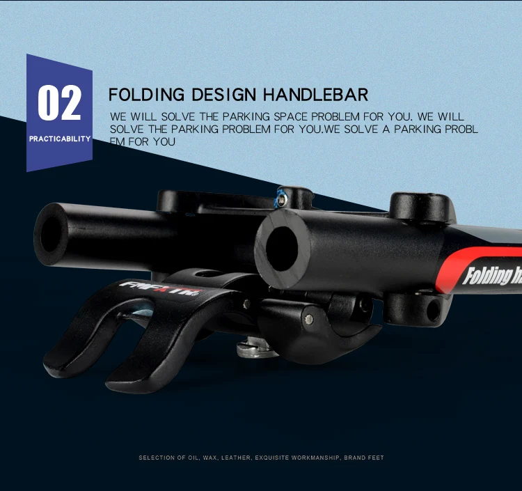 Fmfxtr bicicleta dobrável guiador 620mm 25.4 31.8
