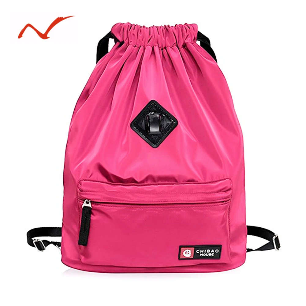 Drawstring Bag Festival Backpack Nylon for Gym Sports Fitness Travel