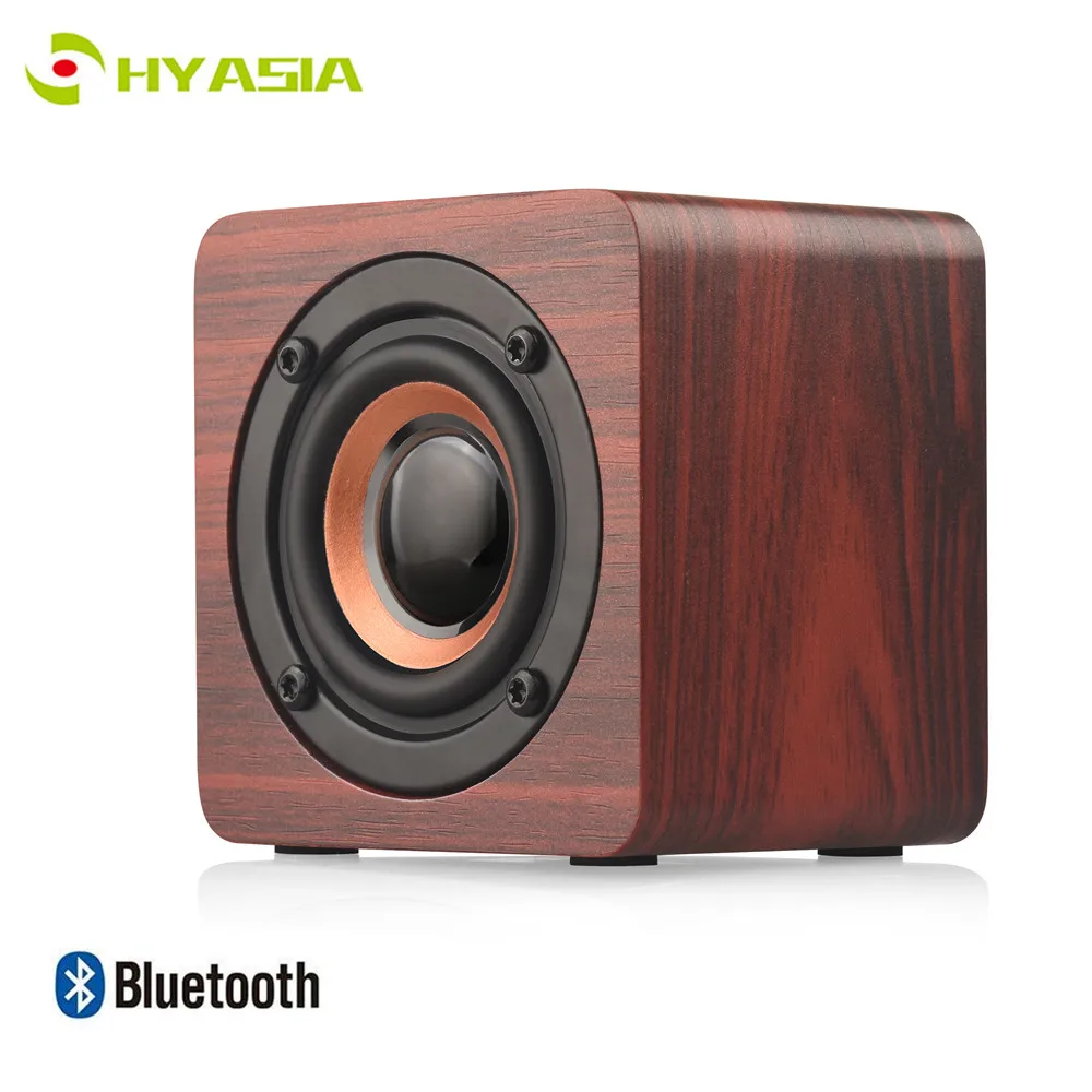Деревянная мини Колонка HYASIA Bluetooth 4 2 портативный беспроводной сабвуфер бас