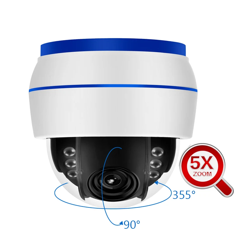 5X зум 2,7-13,5mm Беспроводной Скорость Поворотная IP Камера Wi-Fi HD 1080 P 960 P автофокусом Крытый Аудио карты SD ИК ночного Onvif P2P облако