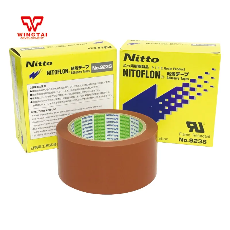 T0.10mm*W50mm*L33m Orange NITTO 923S PTFE Nitoflon Adhesive Heat Resistance Tape in Tape from