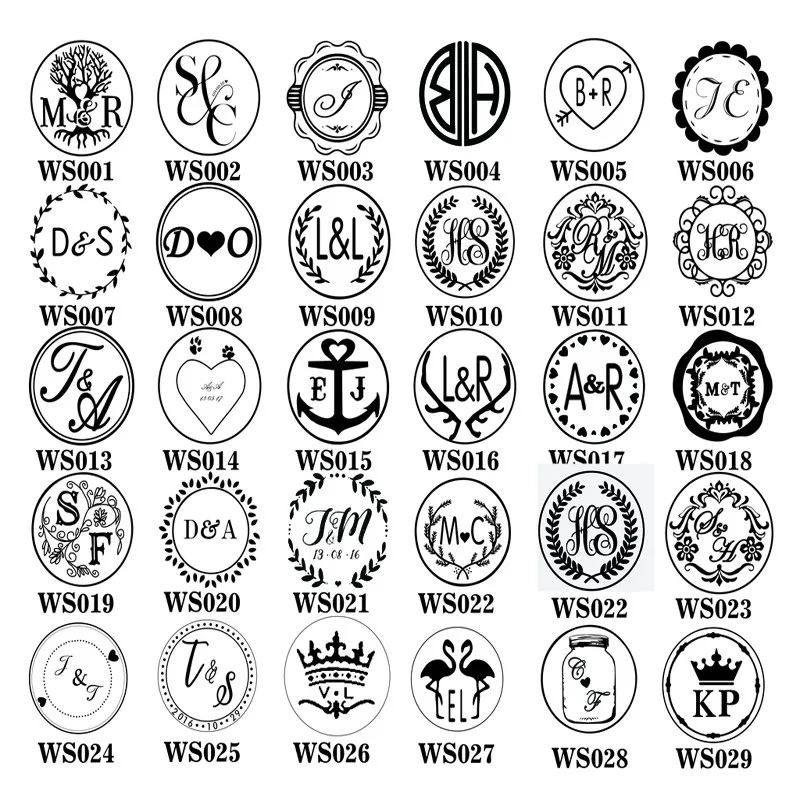  Free Shipping Customize design Personalized logo custom seal wax sealing stamp for different size w