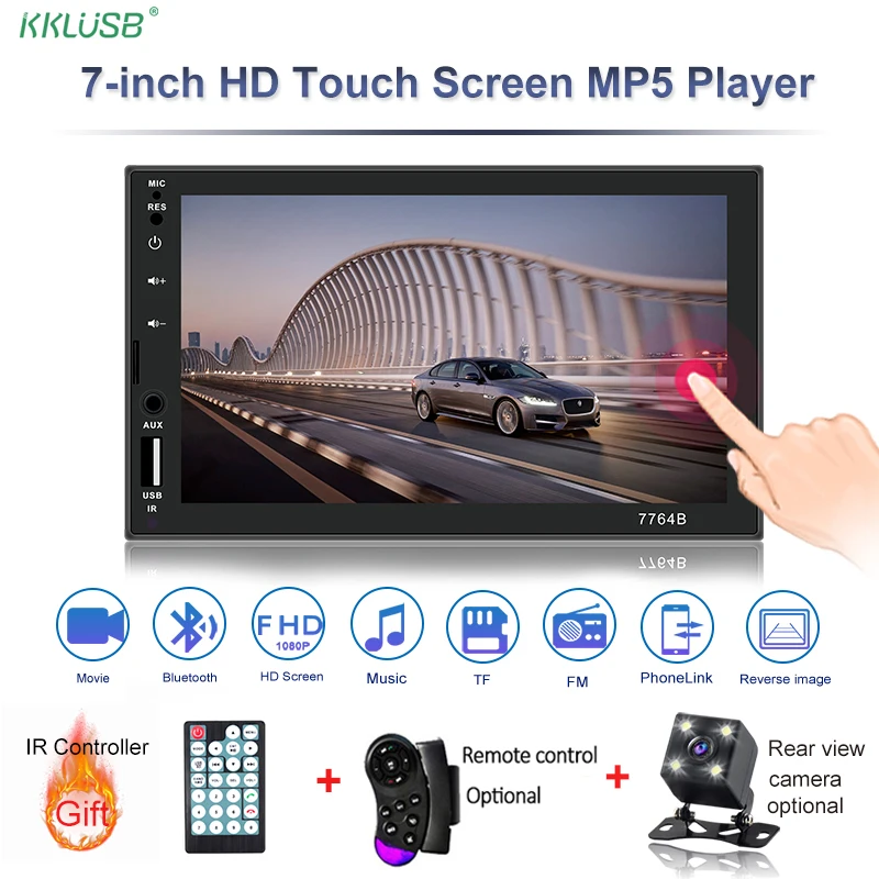 

Car Radio 2din 7 inch Touch Android mirrorlink Player 2 DIN MP5 Player Auto radio Bluetooth Rear View Camera tape recorder