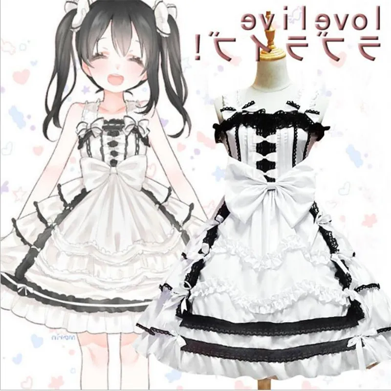 

LoveLive!School idol project Nico Yazawa Cosplay Costume Adult Girls Lolita Maid Masquerade Uniform Stage Suit Free Shipping