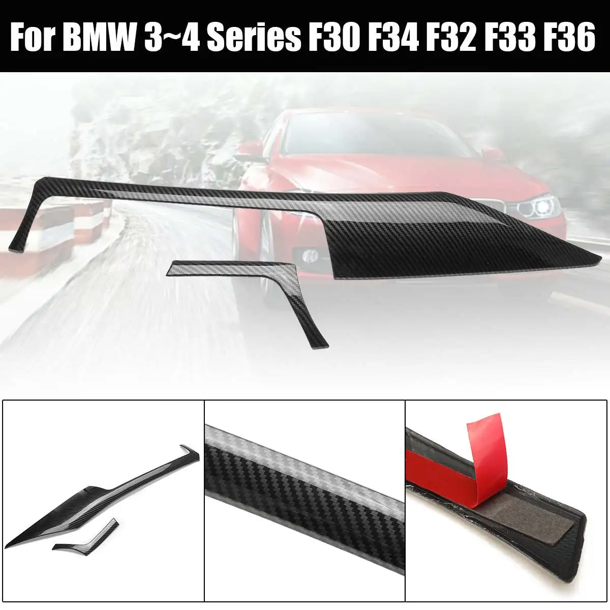 Отделка центральной панели управления из углеродного волокна для BMW F30 F34 F32 F33 F36 2