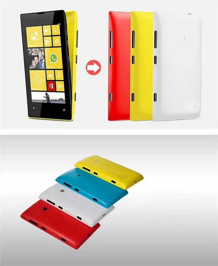 Новинка, задняя крышка для nokia 520, задняя крышка для аккумулятора, крышка для microsoft Lumia от nokia 520, задняя крышка без логотипа+ 1 пленка