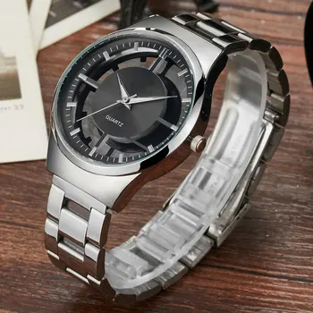 

Unique Skeleton Hollow Creative Watch For Women Steel Quartz Ladies Wrist Watch Dress Casual Clock Transparent Gift