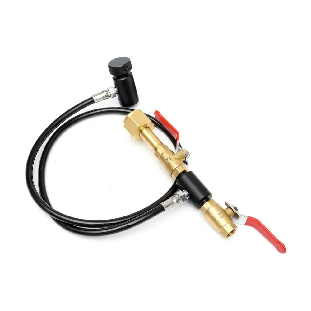 

Paintball CO2 Fill Station Dual Valve CO2 Fill Adapter Tank Bottle Refill Filler Dual Valve Lever With 90CM Hose