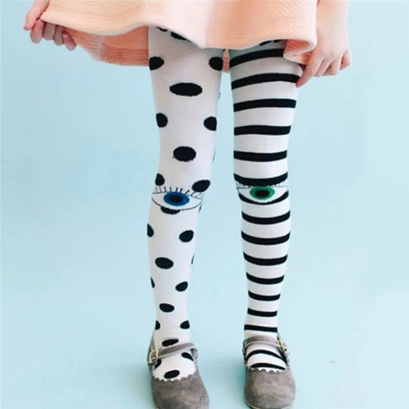 big eyes good quality polyester pantyhose kids sweet dissymmetry cartoon cute girls socks meia infantil dropshipping 3OT14 (3)