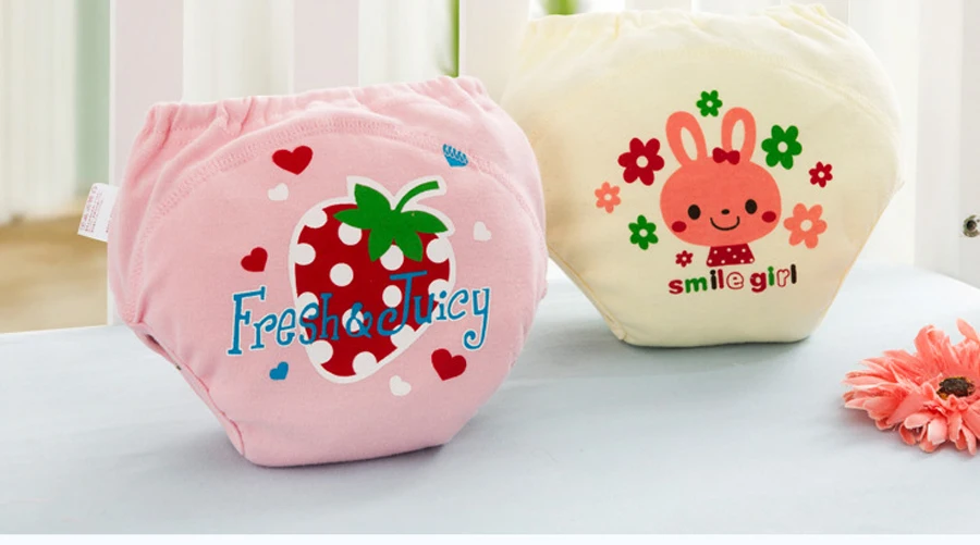 Calças de Treinamento do Bebê à Prova Iyeal Algodão Reutilizável Shorts Infantis Roupa Interior Pano Fralda Fraldas Dwaterproof Água Potty Treinamento Calças 6 Pçs 14 Mamãe e Bebê