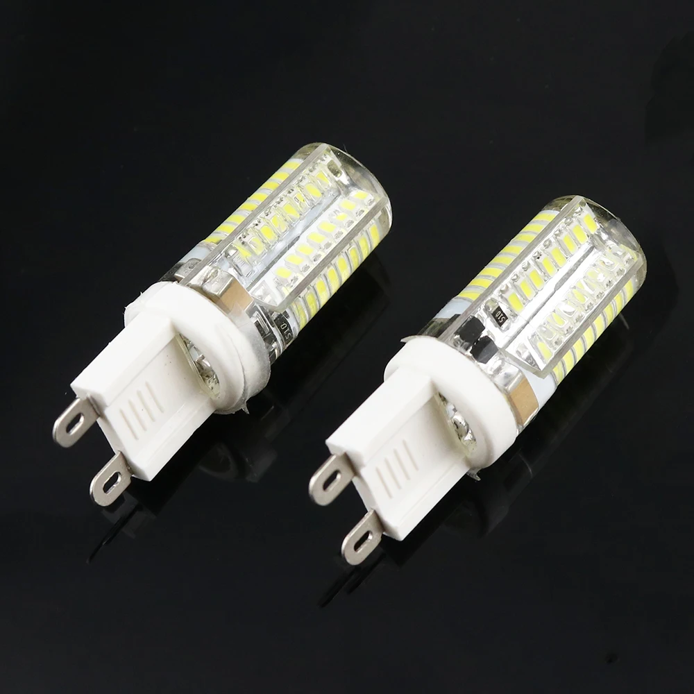 1 шт. свет Лампы для мотоциклов G9 База 6 Вт 9 Вт AC220-240V 64 или 104 LED 3014 SMD экономить энергию лампы Кукурузы Кристалл капсула 2 цвета Spotlight VR