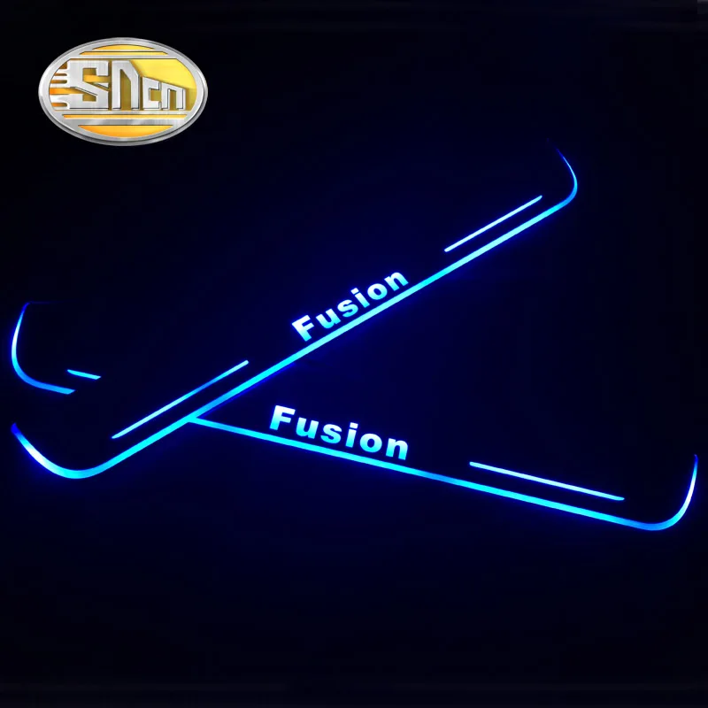 

SNCN 4PCS Acrylic Moving LED Welcome Pedal Car Scuff Plate Pedal Door Sill Pathway Light For Ford Fusion 2015 2016 2017 2018