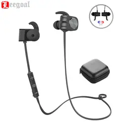 Leegoal Bluetooth Беспроводной Наушники гарнитуры наушники IPX5 Водонепроницаемый Магнитная спортивные наушники с микрофоном для смартфонов