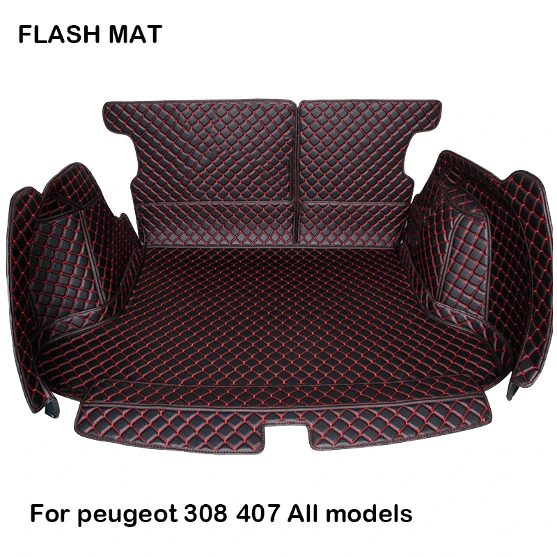 

custom made Fully surrounded Car trunk mat for peugeot 2008 peugeot 308 peugeot 301 peugeot 407206 207 Car accessories