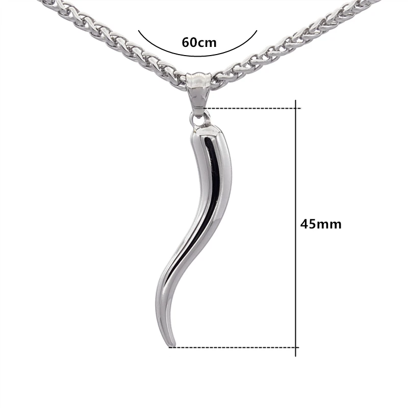 Instagram Горячая Мода полированная круглая подвеска с перцем ожерелье 316L нержавеющая сталь мужской хип-хоп ювелирные изделия модный подарок