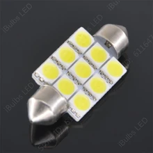 100 шт Hotsale 31 мм 36 мм 39 мм 42 мм 9 светодиодный 5050 SMD авто C5W купольная гирлянда для интерьера чтениt дорожной карты свет лампы DC12V