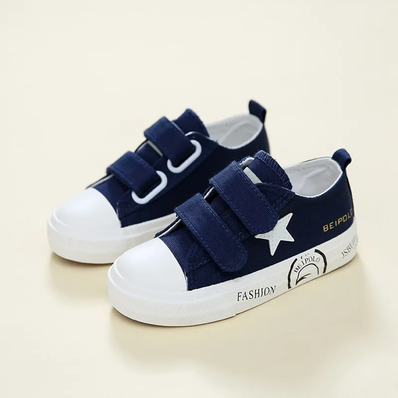 

2018 Hook&Loop breathable children casual shoes all season Jean cool unisex girls boys sneakers cow muscle kids footwear