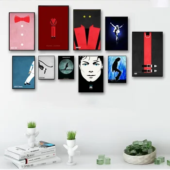 

Michael Jackson MJ Minimalist Super Star Art Print Poster Canvas Painting Wall Picture Home Decor