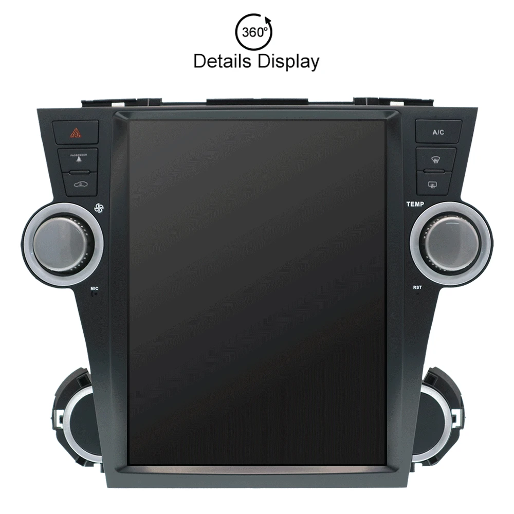 

Tesla style Big screen Android 7.1 Car Multimedia Player head unit For Toyota Highlander 2007 - 2013 car GPS radio stereo no dvd