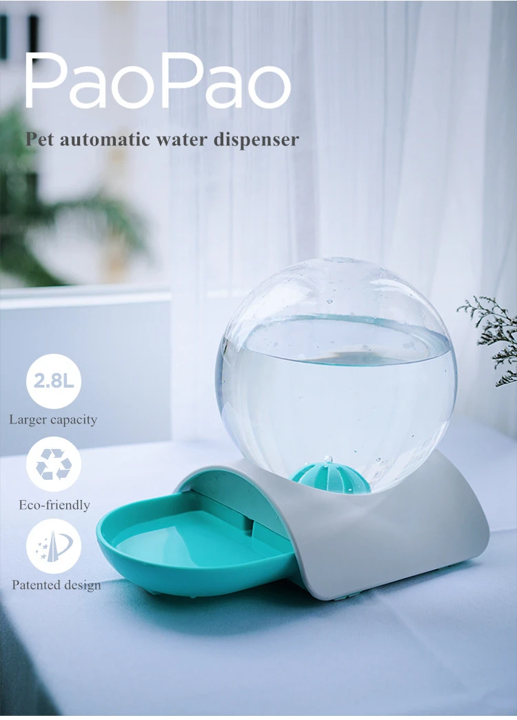 Пузырьковый автоматический фонтан для домашних животных, бутылка для воды для кошек, миски для собак, контейнер для корма, интерактивный диспенсер для воды для кормления