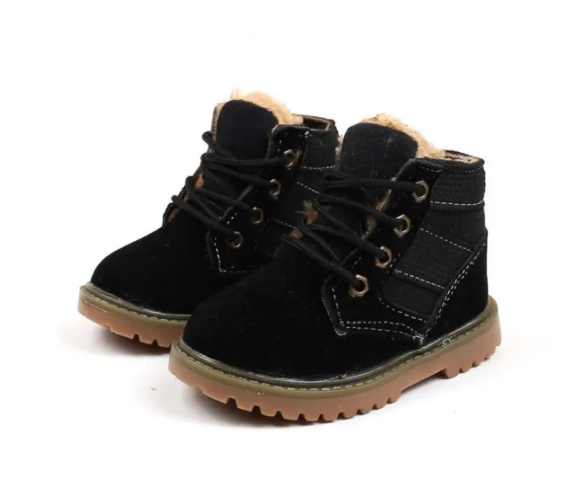 Plush children cotton snow boots-17