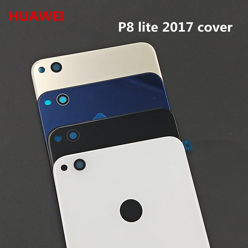 

Original Rear Housing Cover For HUAWEI P8 Lite 2017 Anti-Scratch Acrylic Back Door Replacement Case Adhesive Sticker 5.2 inch