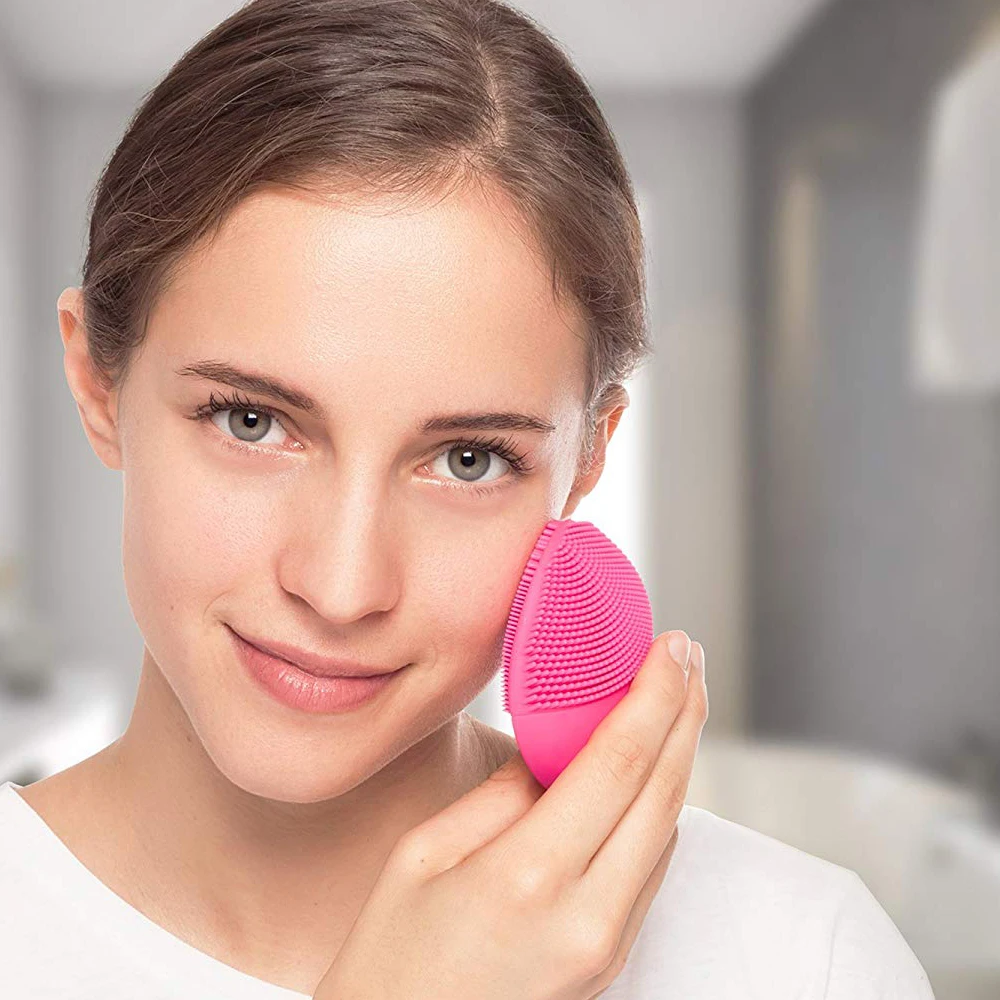 Nuevo cepillo limpieza facial cepillo facial silicona Mini Hifu limpiador facial ultrasonico exfoliante facial Masajeador de rostro a prueba de agua eléctrico de limpieza de poros profundos