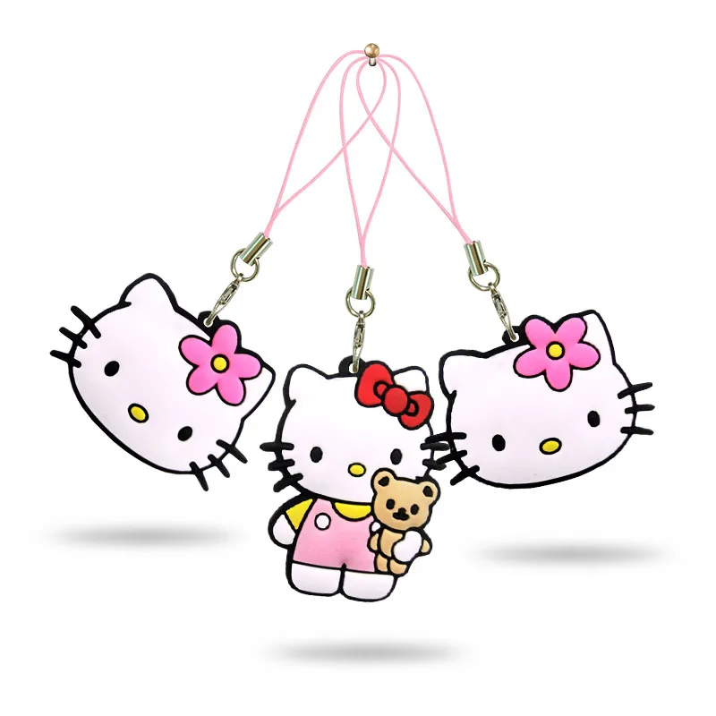 

1PCS Cartoon Kitty PVC Cell Phone Decor Hanging Ornaments Phone Straps Keychains Bag Accessories Gift Fashion Charms